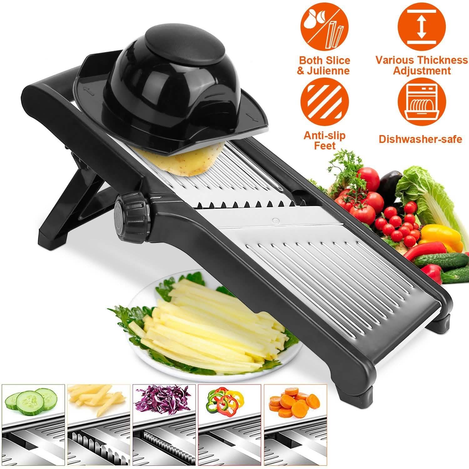 Mandoline Stainless Steel Food Slicer with 5 Adjustable Blades DailySale