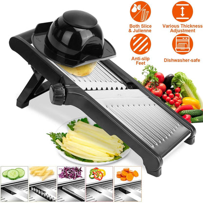 Mandoline Stainless Steel Food Slicer with 5 Adjustable Blades DailySale