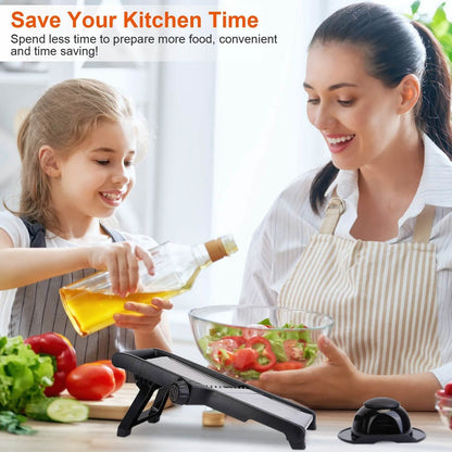 Mandoline Stainless Steel Food Slicer with 5 Adjustable Blades DailySale