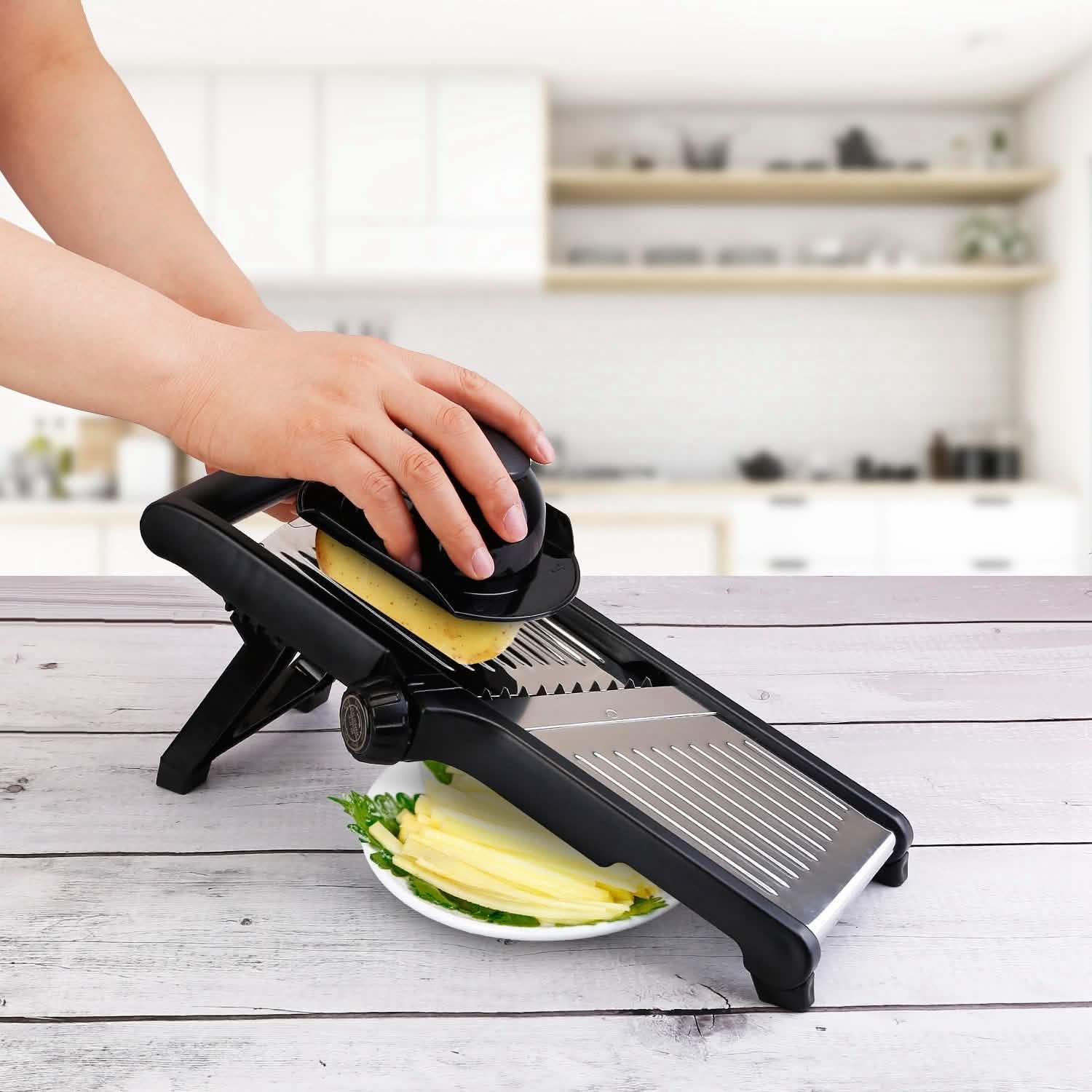 Mandoline Stainless Steel Food Slicer with 5 Adjustable Blades DailySale