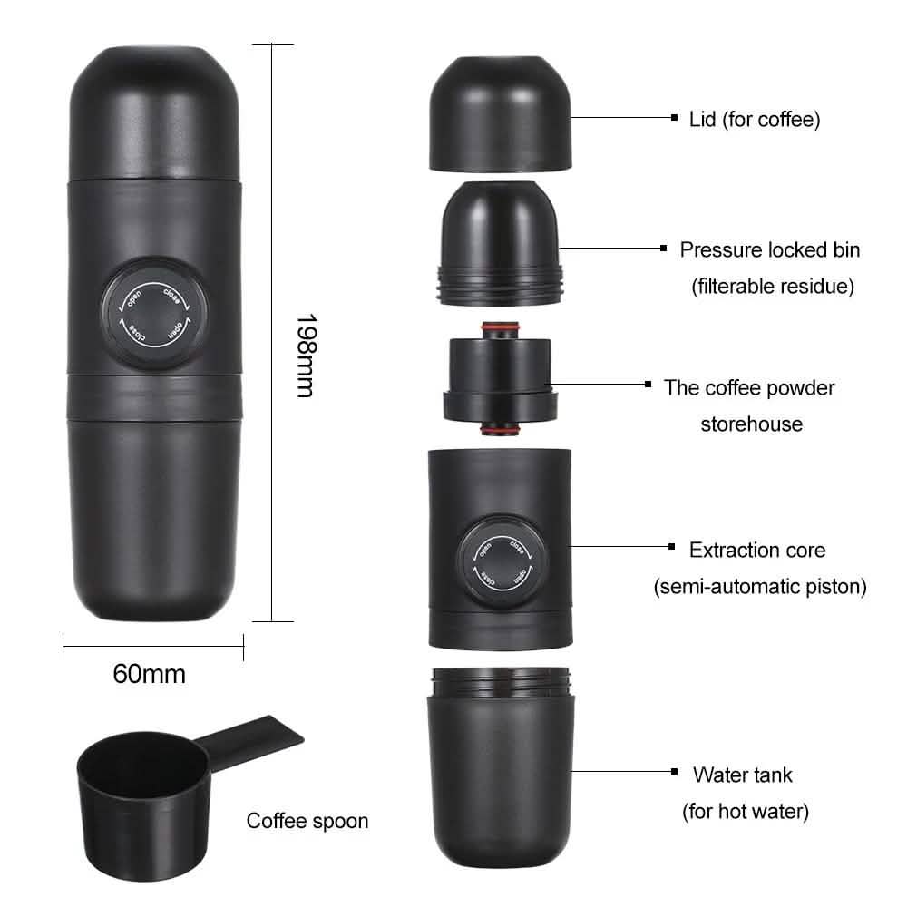 Manually Operated Portable Coffee Maker Espresso Machine DailySale