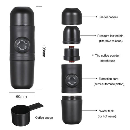 Manually Operated Portable Coffee Maker Espresso Machine DailySale