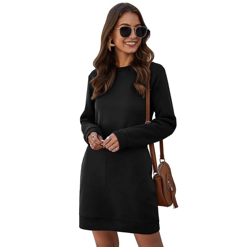 Marble Knit Mini Sweatshirt Dress DailySale
