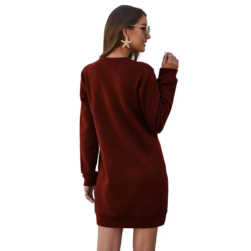 Marble Knit Mini Sweatshirt Dress DailySale
