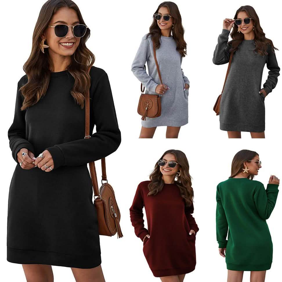 Marble Knit Mini Sweatshirt Dress DailySale