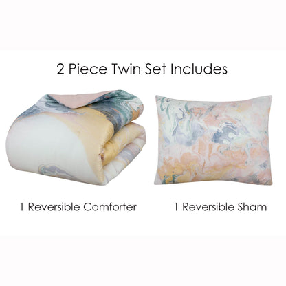 Marble Reversible Comforter Set DailySale