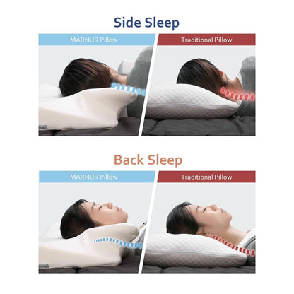 MARNUR Memory Foam Pillow for Neck Shoulder Pain Queen Size Wing Shape Design DailySale