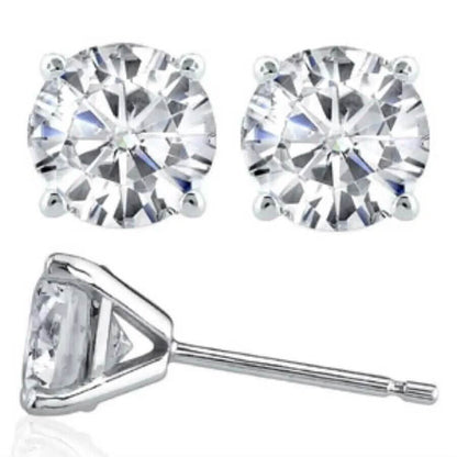 Martini 6.00 Ct D Vs1 Round Lab Created Diamond Earrings 4 Prong 14 K White Gold DailySale