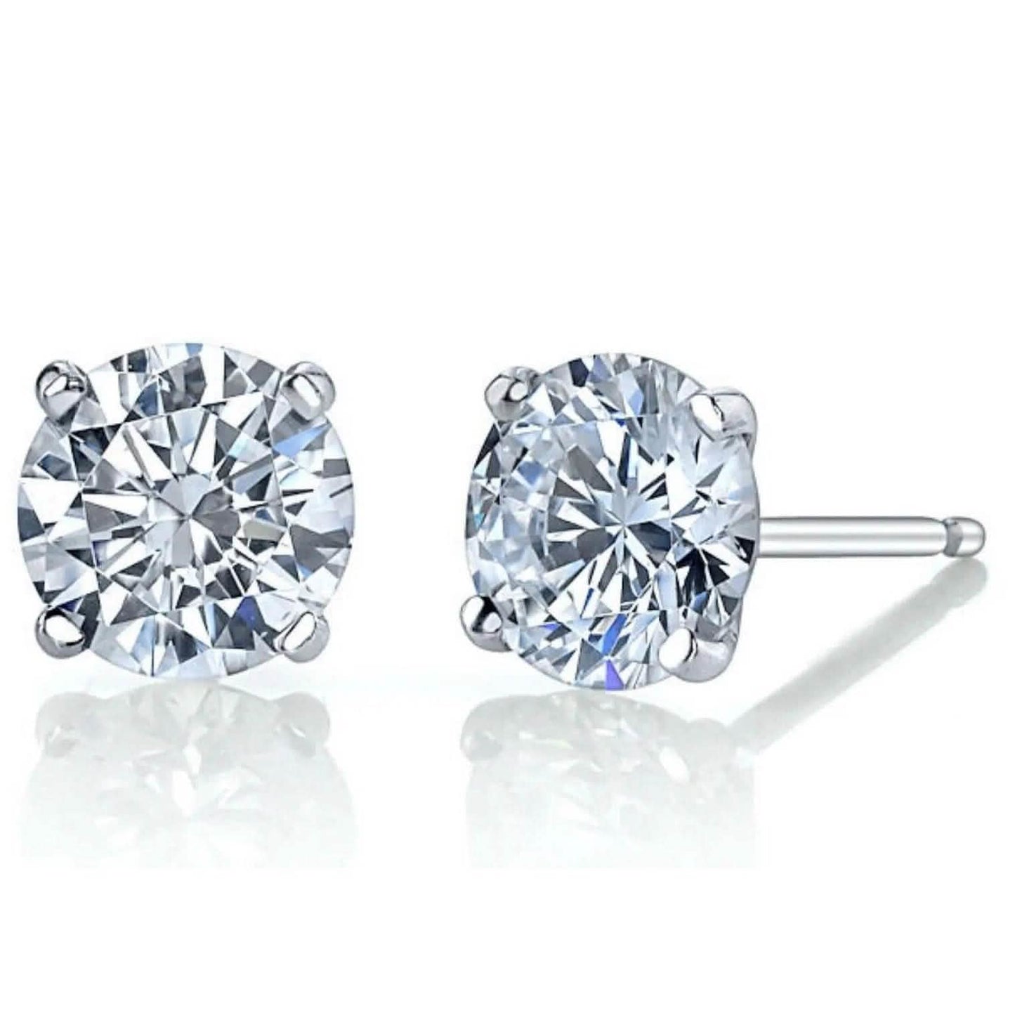 Martini 6.00 Ct D Vs1 Round Lab Created Diamond Earrings 4 Prong 14 K White Gold DailySale