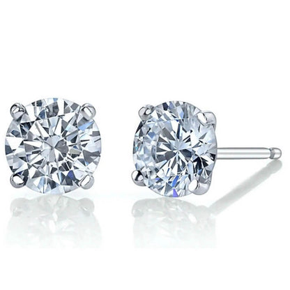 Martini 6.00 Ct D Vs1 Round Lab Created Diamond Earrings 4 Prong 14 K White Gold DailySale