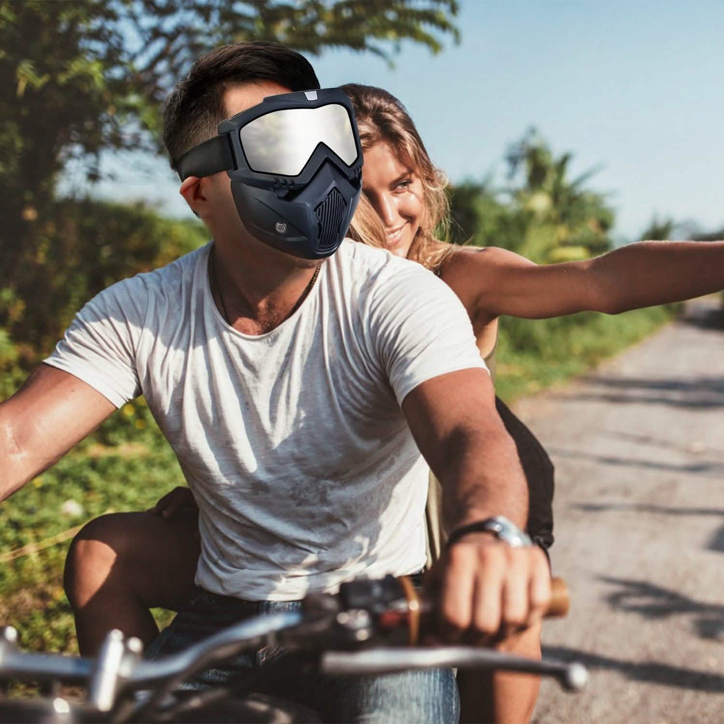 Mask Riding Goggle with Adjustable Non-slip Trip Mouth Filter DailySale