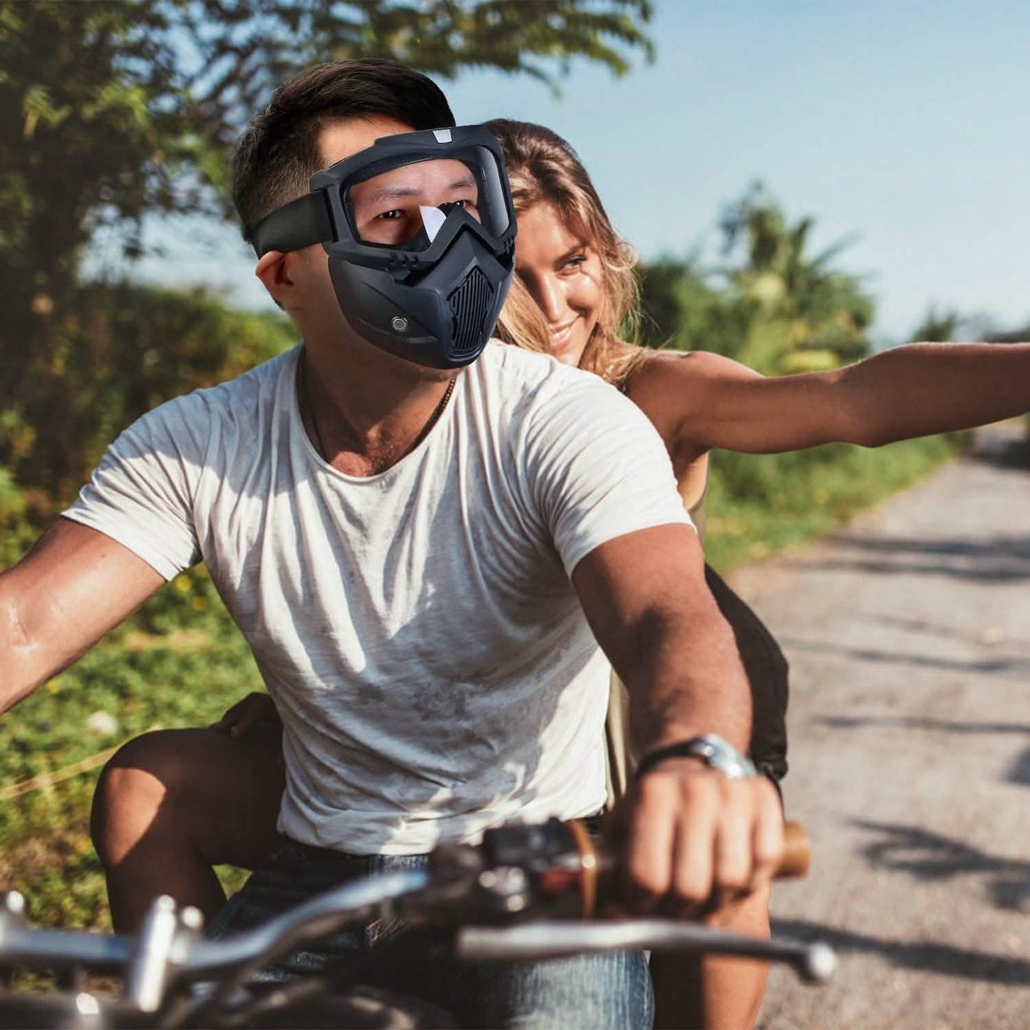 Mask Riding Goggle with Adjustable Non-slip Trip Mouth Filter DailySale
