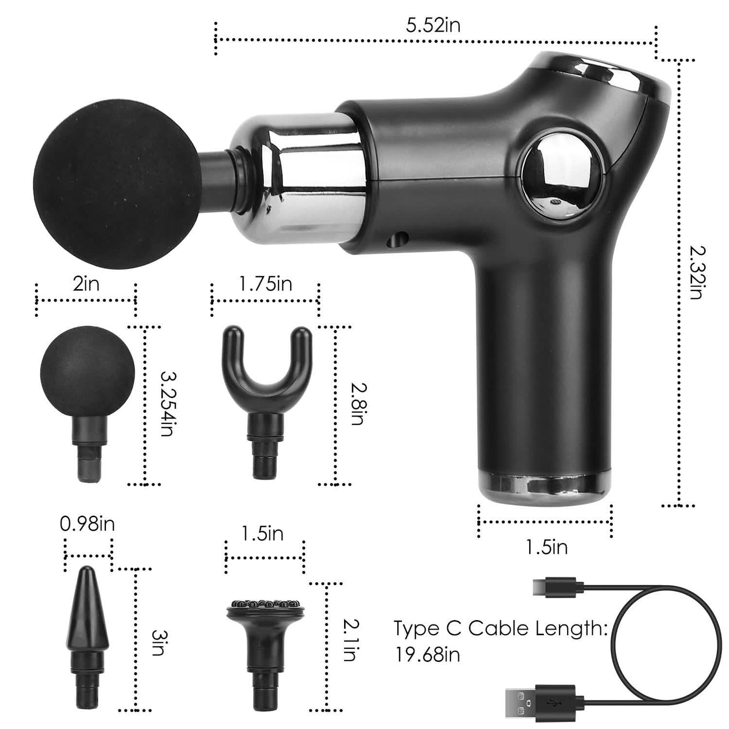 Massage Gun Deep Tissue Fascia Massager DailySale
