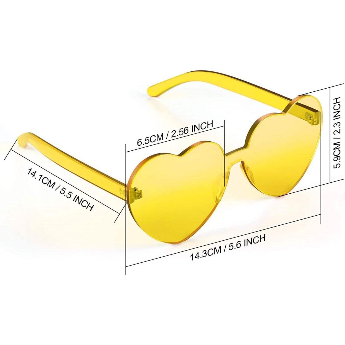 Maxdot Heart Shape Sunglasses Party Sunglasses DailySale