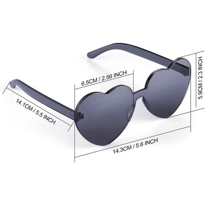 Maxdot Heart Shape Sunglasses Party Sunglasses DailySale