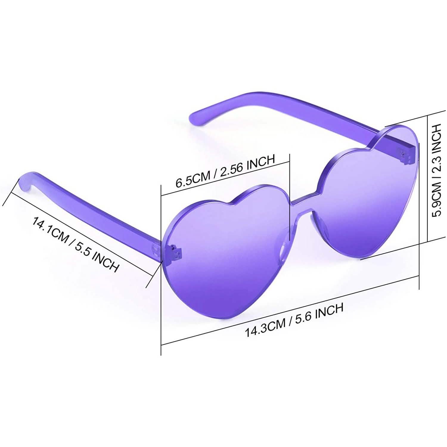 Maxdot Heart Shape Sunglasses Party Sunglasses DailySale
