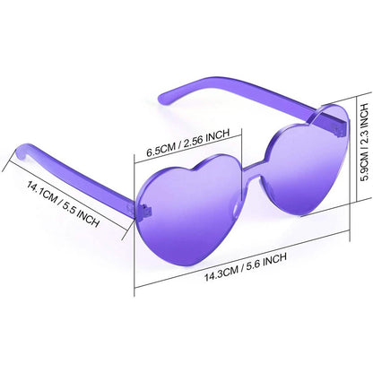 Maxdot Heart Shape Sunglasses Party Sunglasses DailySale