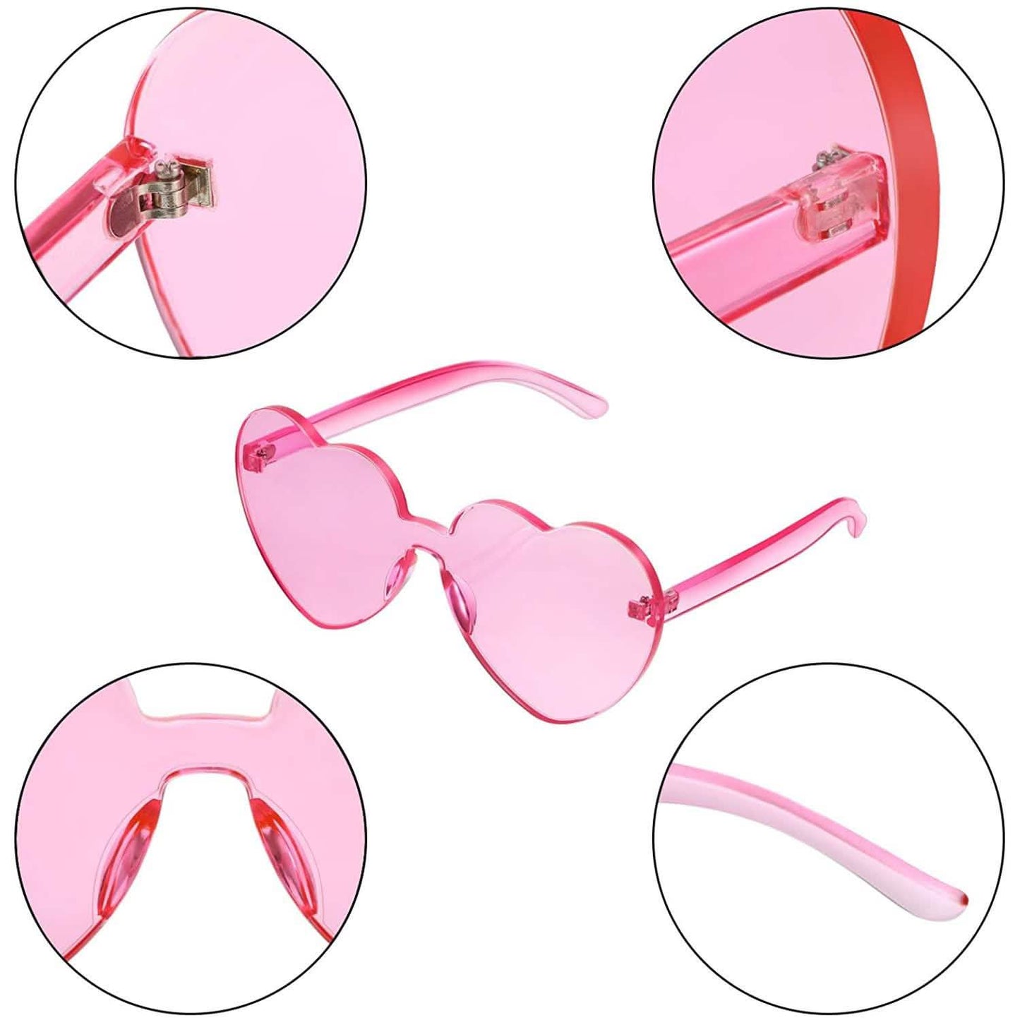 Maxdot Heart Shape Sunglasses Party Sunglasses DailySale