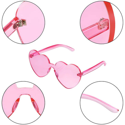 Maxdot Heart Shape Sunglasses Party Sunglasses DailySale
