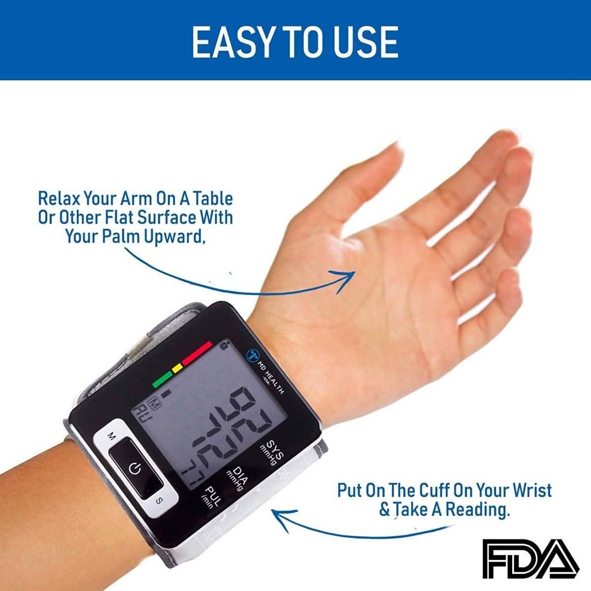 MD Health Wrist Blood Pressure Monitor U60CH DailySale