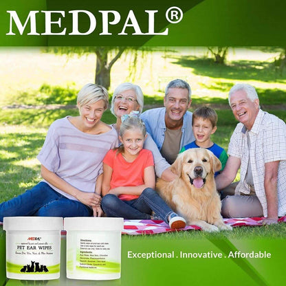 MedPal Cleaning Wipes for Dogs and Cats Prevent Ear Infections DailySale