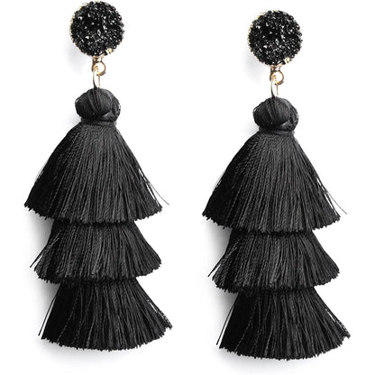 Me&Hz Colorful Layered Tassel Earrings DailySale