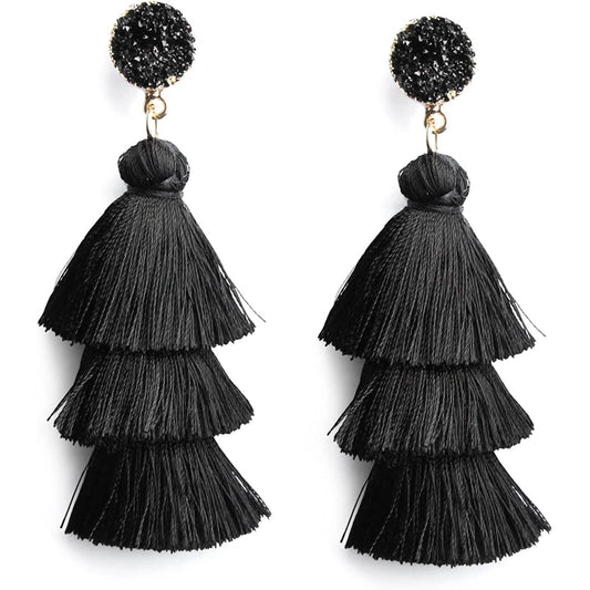 Me&Hz Colorful Layered Tassel Earrings DailySale