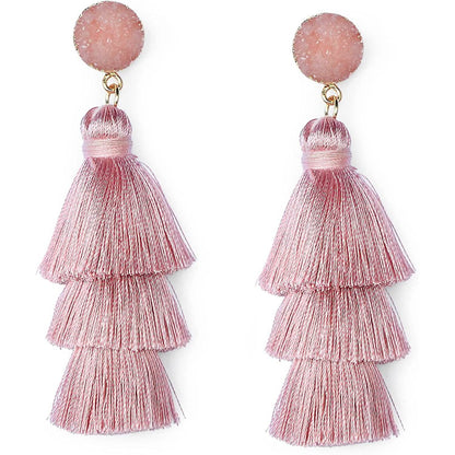 Me&Hz Colorful Layered Tassel Earrings DailySale