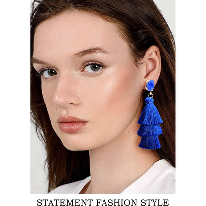 Me&Hz Colorful Layered Tassel Earrings DailySale