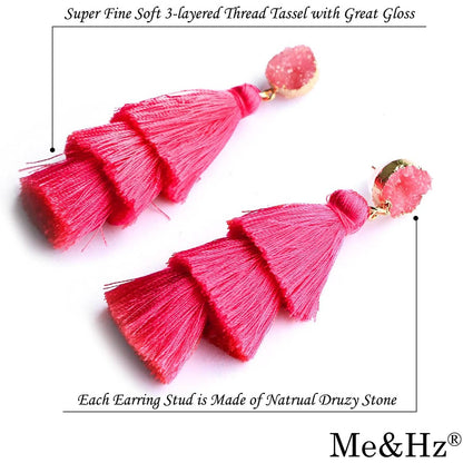 Me&Hz Colorful Layered Tassel Earrings DailySale