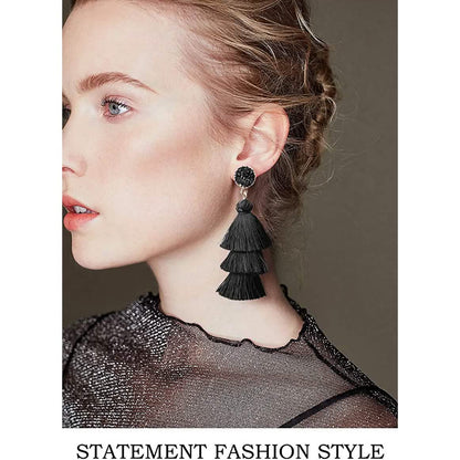 Me&Hz Colorful Layered Tassel Earrings DailySale