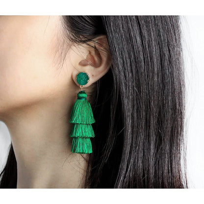 Me&Hz Colorful Layered Tassel Earrings DailySale