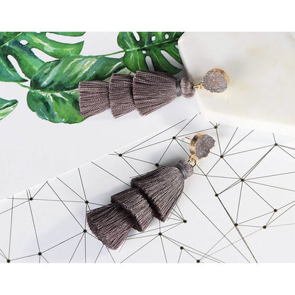 Me&Hz Colorful Layered Tassel Earrings DailySale