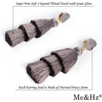 Me&Hz Colorful Layered Tassel Earrings DailySale