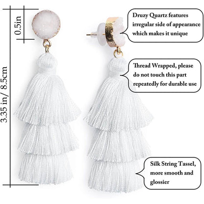 Me&Hz Colorful Layered Tassel Earrings DailySale