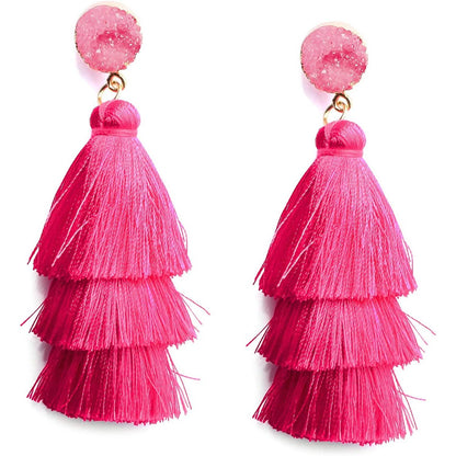 Me&Hz Colorful Layered Tassel Earrings DailySale