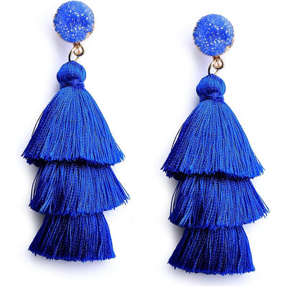 Me&Hz Colorful Layered Tassel Earrings DailySale