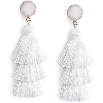 Me&Hz Colorful Layered Tassel Earrings DailySale