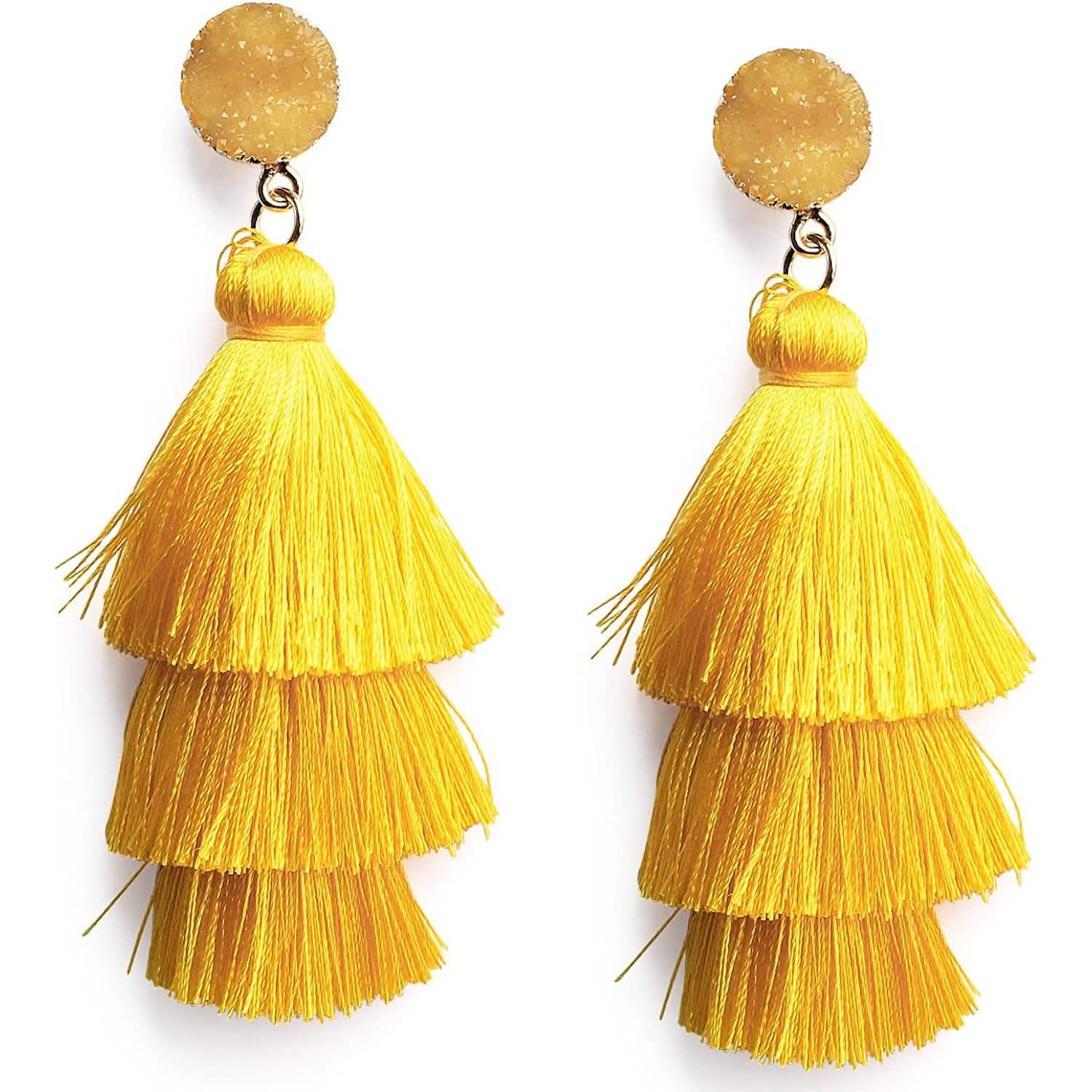Me&Hz Colorful Layered Tassel Earrings DailySale