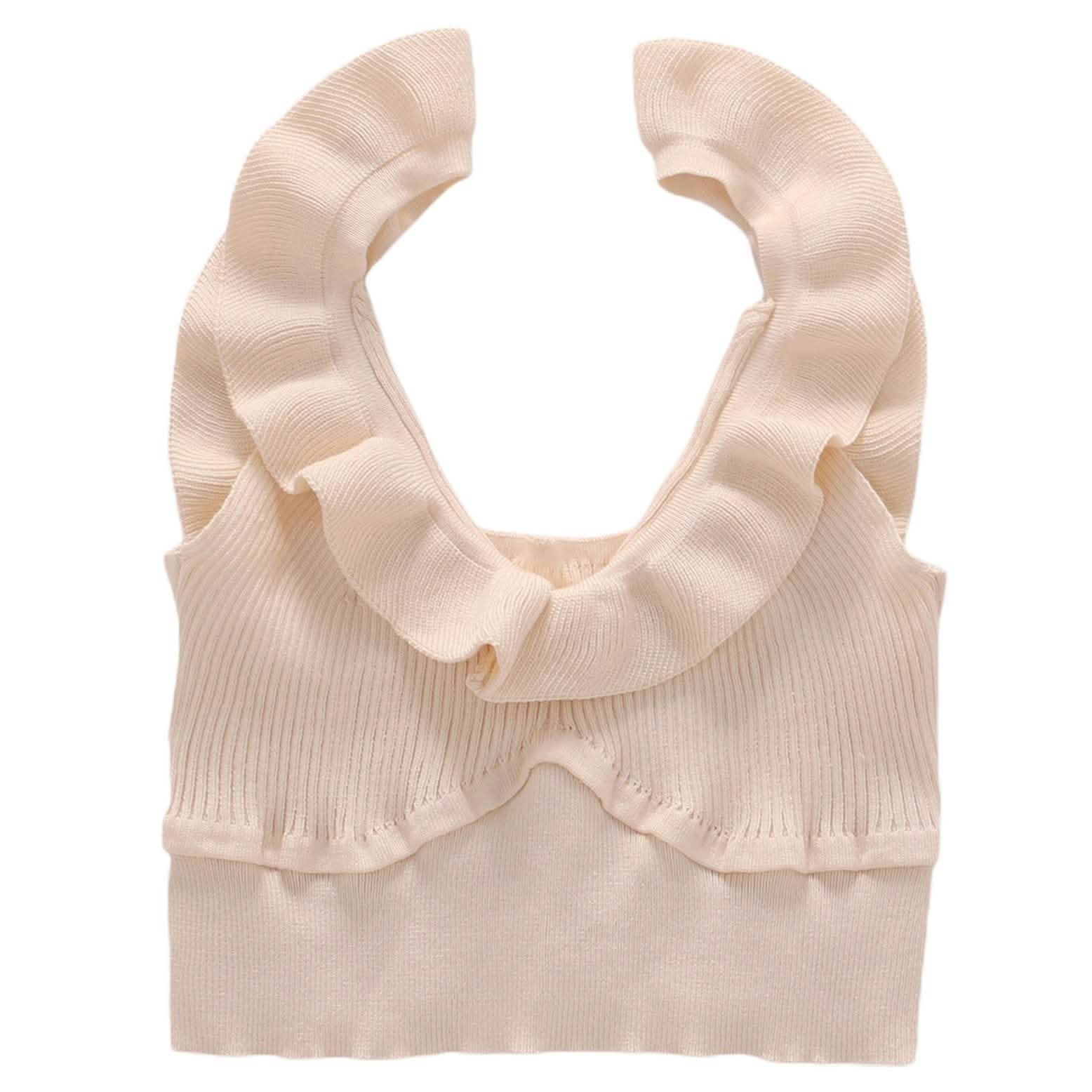 Meihuida Women's Sleeveless V Neck Crop Tops DailySale