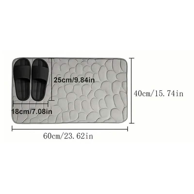 Memory Foam Bath Rug with Cobblestone Embossment DailySale