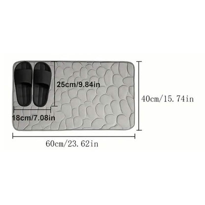 Memory Foam Bath Rug with Cobblestone Embossment DailySale