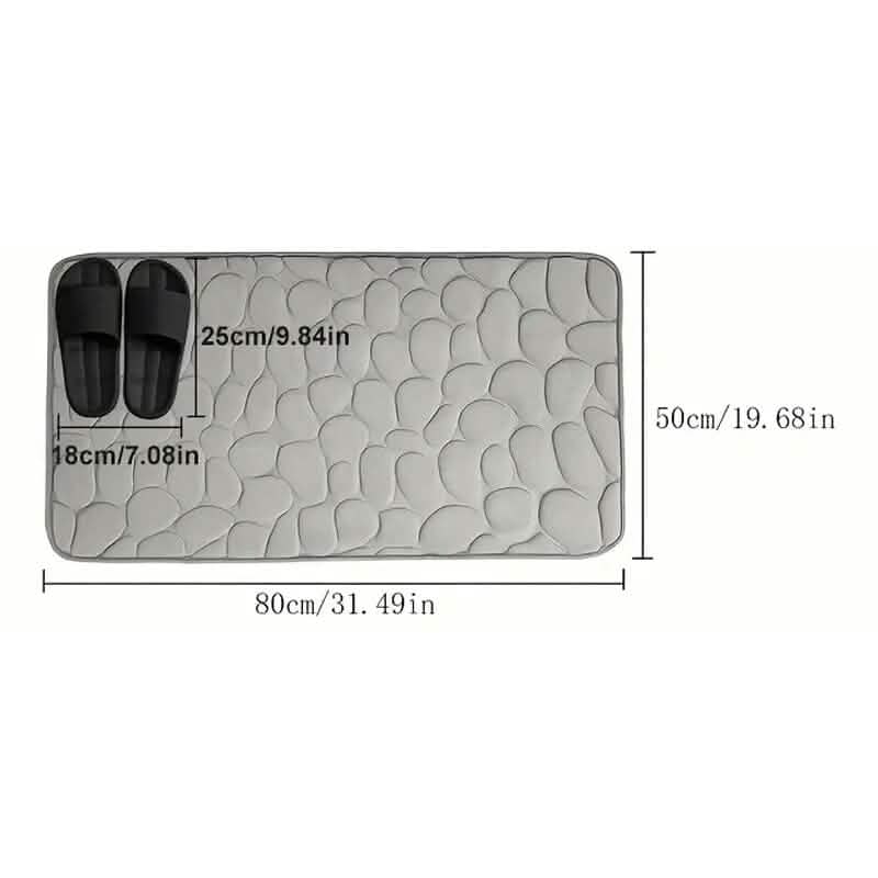 Memory Foam Bath Rug with Cobblestone Embossment DailySale