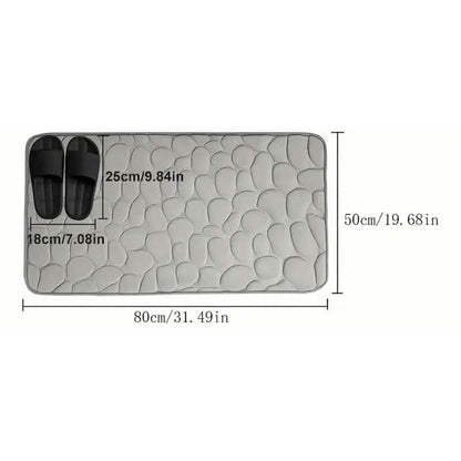 Memory Foam Bath Rug with Cobblestone Embossment DailySale