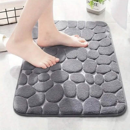 Memory Foam Bath Rug with Cobblestone Embossment DailySale