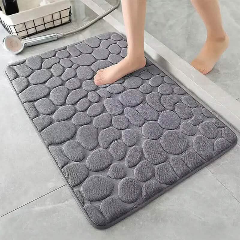 Memory Foam Bath Rug with Cobblestone Embossment DailySale