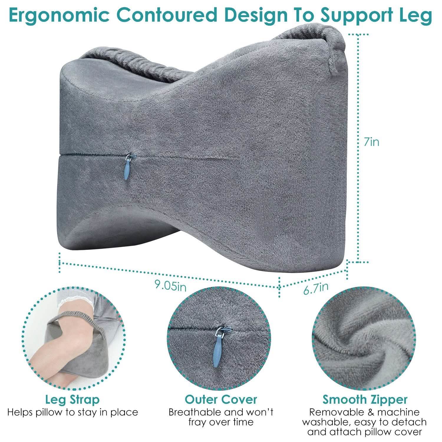 Memory Foam Contour Leg Pillow For Side Sleepers DailySale