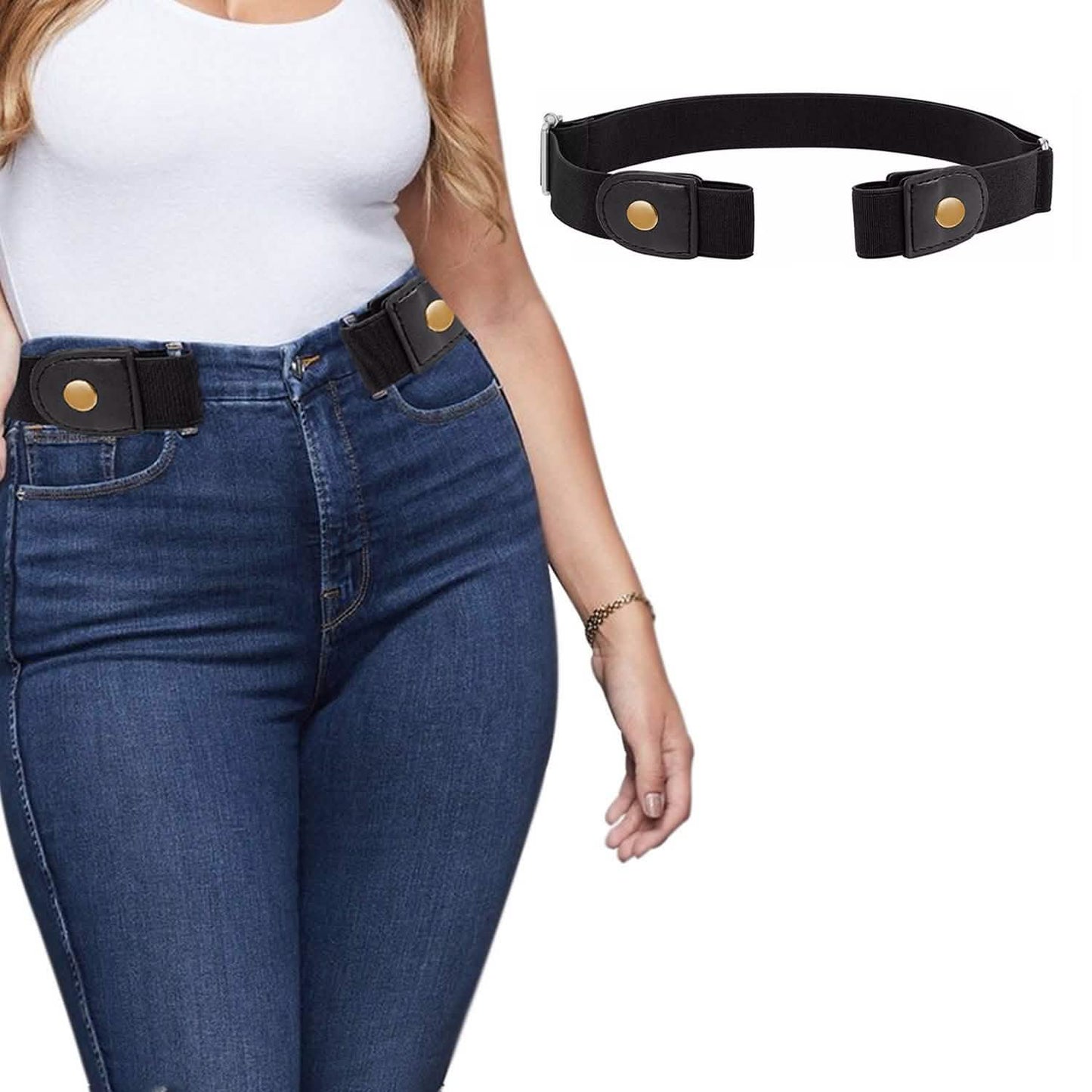 Men And Women's Buckle Free Adjustable Stretch Belts DailySale