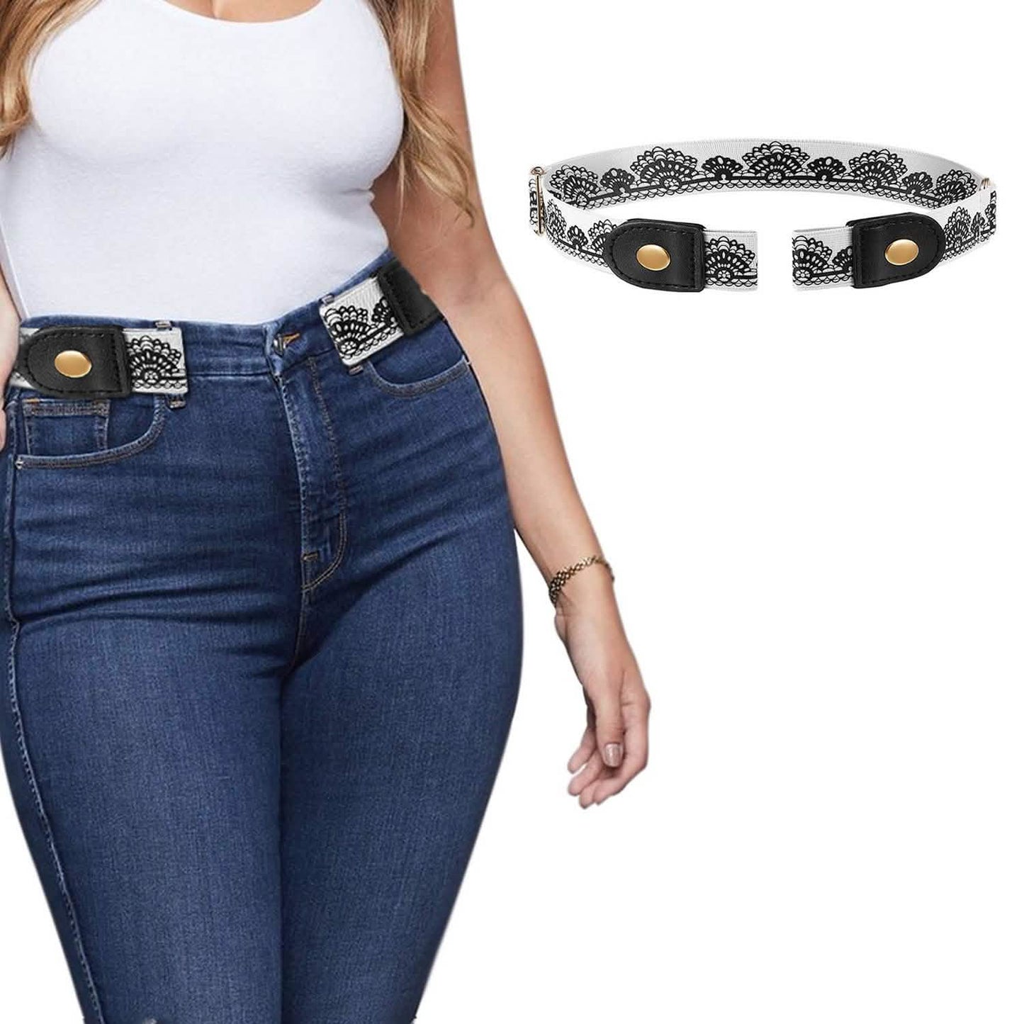 Men And Women's Buckle Free Adjustable Stretch Belts DailySale
