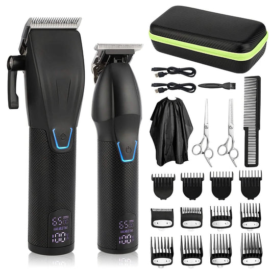 Men Electric Barber Clipper Hair Cutting Combo Set T Outliner Shaver Trimmers DailySale